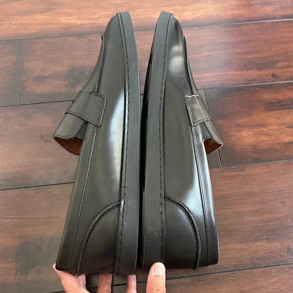 Allen Edmonds Men's Randolph Leather Slip-on Sneaker Loafer Black size 14 NWOB